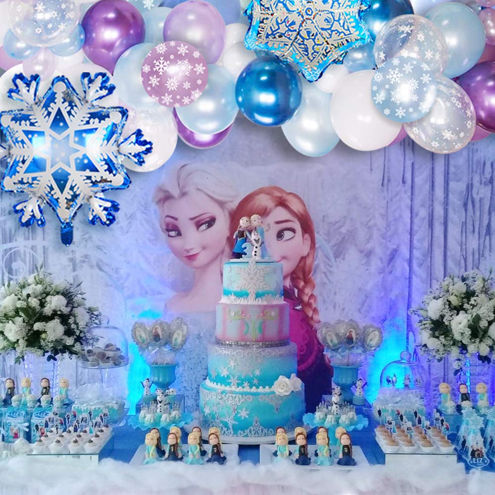 Frozen 3rd Birthday Party Supplies Girls Frozen Snowflake Balloon
