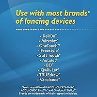 Vista 4 de Lancing Device Compatible with Most Brands Bundle with Lual's 45 Diabetes Decoded 1 Lancing Device Plus + 10 Ultra-Thin Lancets Lancing devices