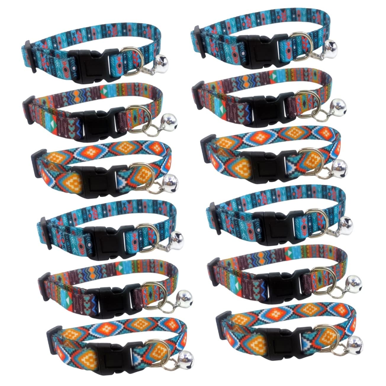 Sosoport 12stücke Bohemian Katzenhalsband Und Dekorativ Für Katzen Und Welpen Mit Glöckchen Für Feste Und Anlässe Bequem Und Hautfreundlich Elegantes Design Für Jeden Tag Und