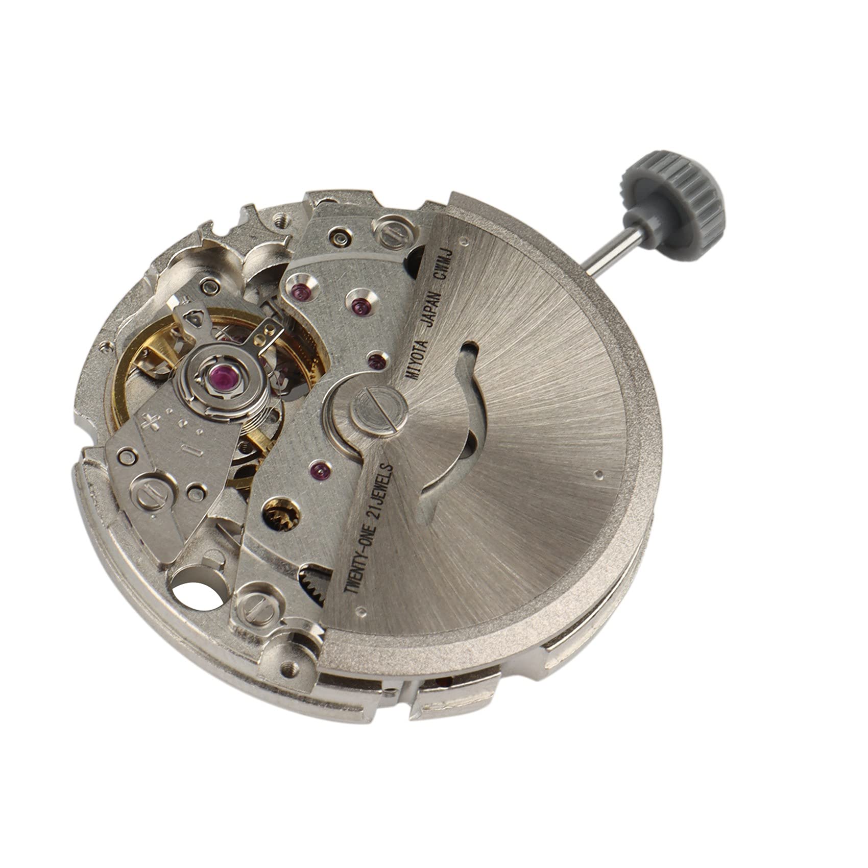 Movimento Orologio Giappone 21 MIYOTA 8215 di Alta Qualità Ruota Data Nero in Acciaio Inox, bianco, Moderno e minimalista