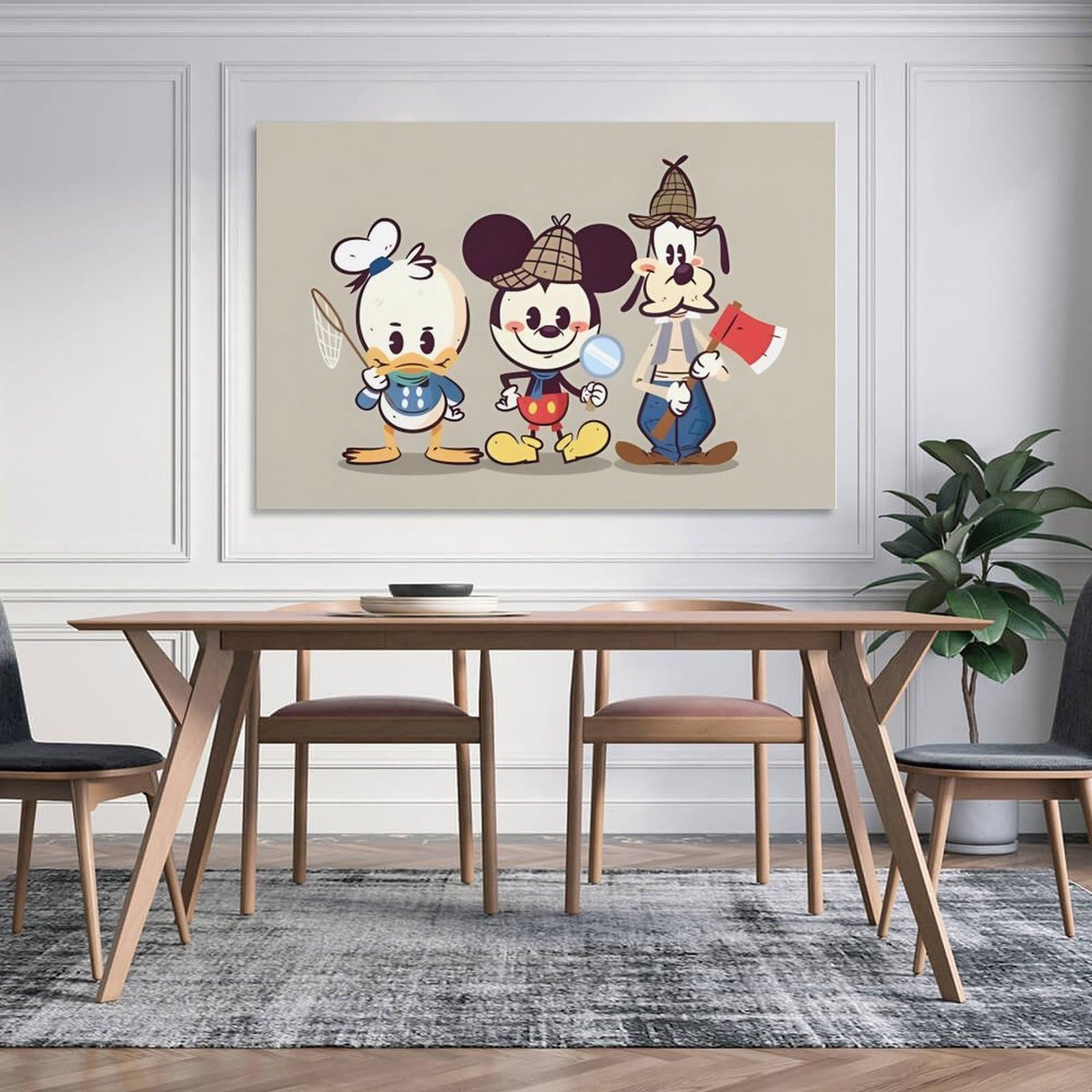 Amazon.co.jp: ミッキー ドナルドダック アートポスター 飾り絵