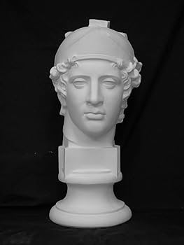 ★10AAM018 マルスの頭像 石膏像 高さ約52cm 重さ約9.7kg ☆10AAM018 マルスの頭像 石膏像 高さ約52cm 重さ約9.7kg - メルカリ