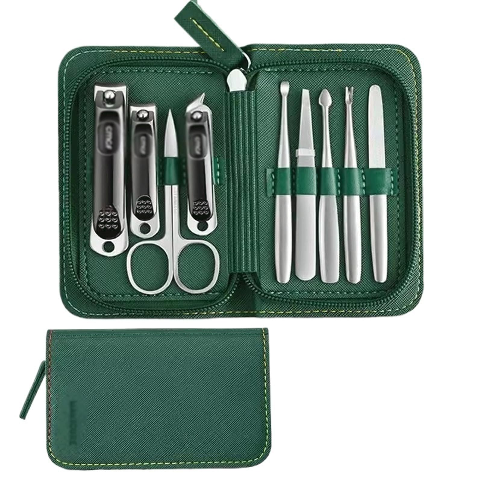 Hawkbill Zange Reparatur Grau Nagel Werkzeuge Anti-Spritzer Nut Spezielle Clipper, Körperpflege Set(Dark Green)