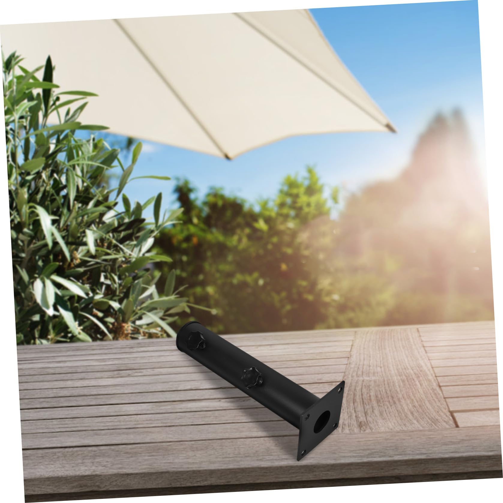 Portaombrelli per Vacanze Estive da Esterno Base in Ferro Robusto con Tubo di Base Ombrello Supporto Ombrellone Antivento Versatile per Ombrellone da Patio e Bordo Piscina
