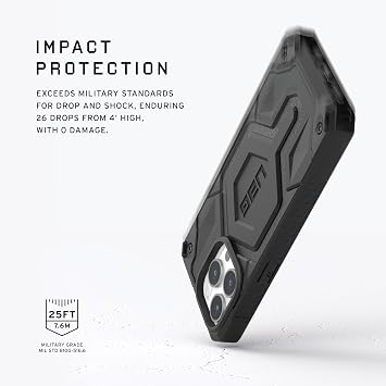 URBAN ARMOR GEAR UAG Case Compatible with iPhone 15 Pro Max Case 6.7 Monarch Pro Black Built-in Magnet Compatible with MagSafe Charging Premium Rugged Military Grade Dropproof Protective Cover