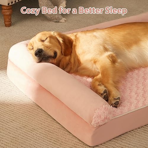 Miniatura 10 de BFPETHOME - Camas para perros grandes, cama ortopédica para perros medianos y grandes, cama de espuma para perros