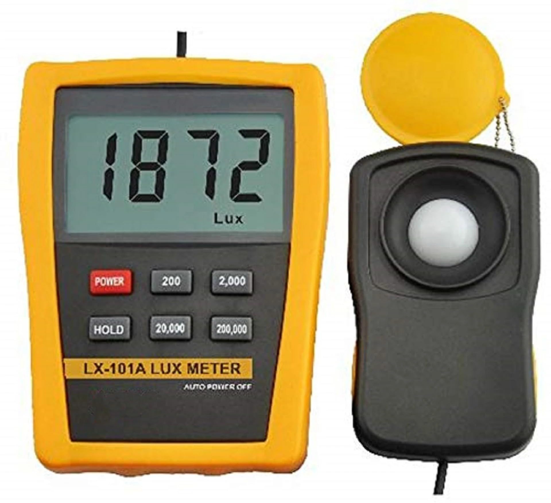 LX-101A Lux Meter Light Meter with Calibration Certificate | Auto Power Off, Hold Function, Large LCD Display, Separate Light Sensor, 200000 Lux Range-image-9