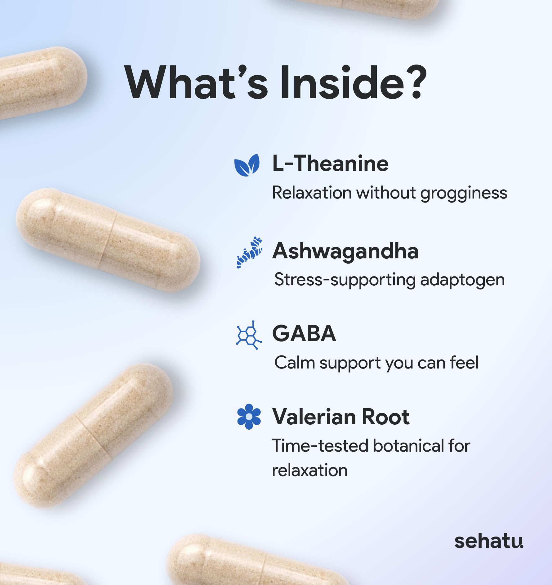 Relax Plus Stress Relief Supplement | with GABA, L-Theanine, Ashwagandha, Valerian Root | Supports A Relaxed Mood and Restful Sleep | 60 Count | 30 Day Supply — Amazon image 3