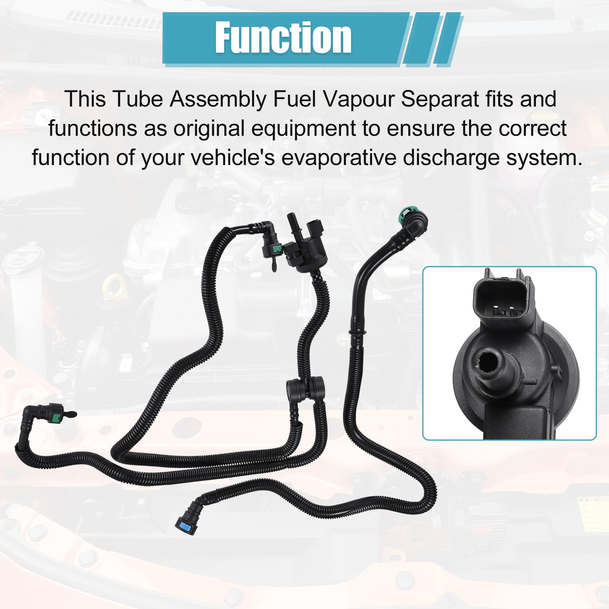 QUARKZMAN 1 Conjunto De Ensamble De Tubo Separador De Vapor De Combustible Para Ford No.F2Gz-9D289-A, Kit De Electroválvula Con Manguera