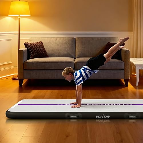 Miniatura 3 de VOFiTNY Colchoneta de gimnasia multiusos de 6.610131620 pies, resistente e inflable, para el hogar y el gimnasio