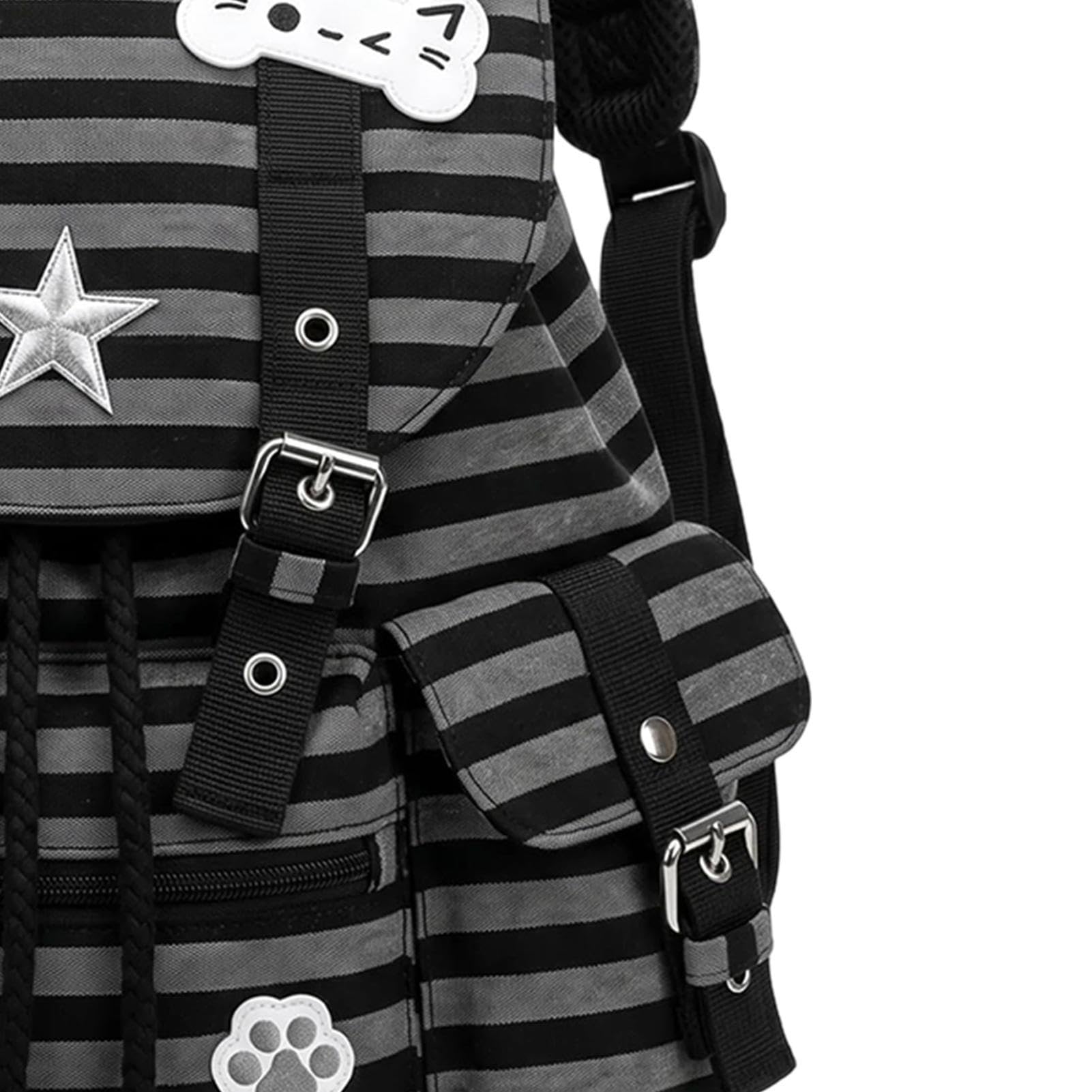 Zaino Scolastico da Ragazze Fibbia magnetica a stella con charm gatto e
