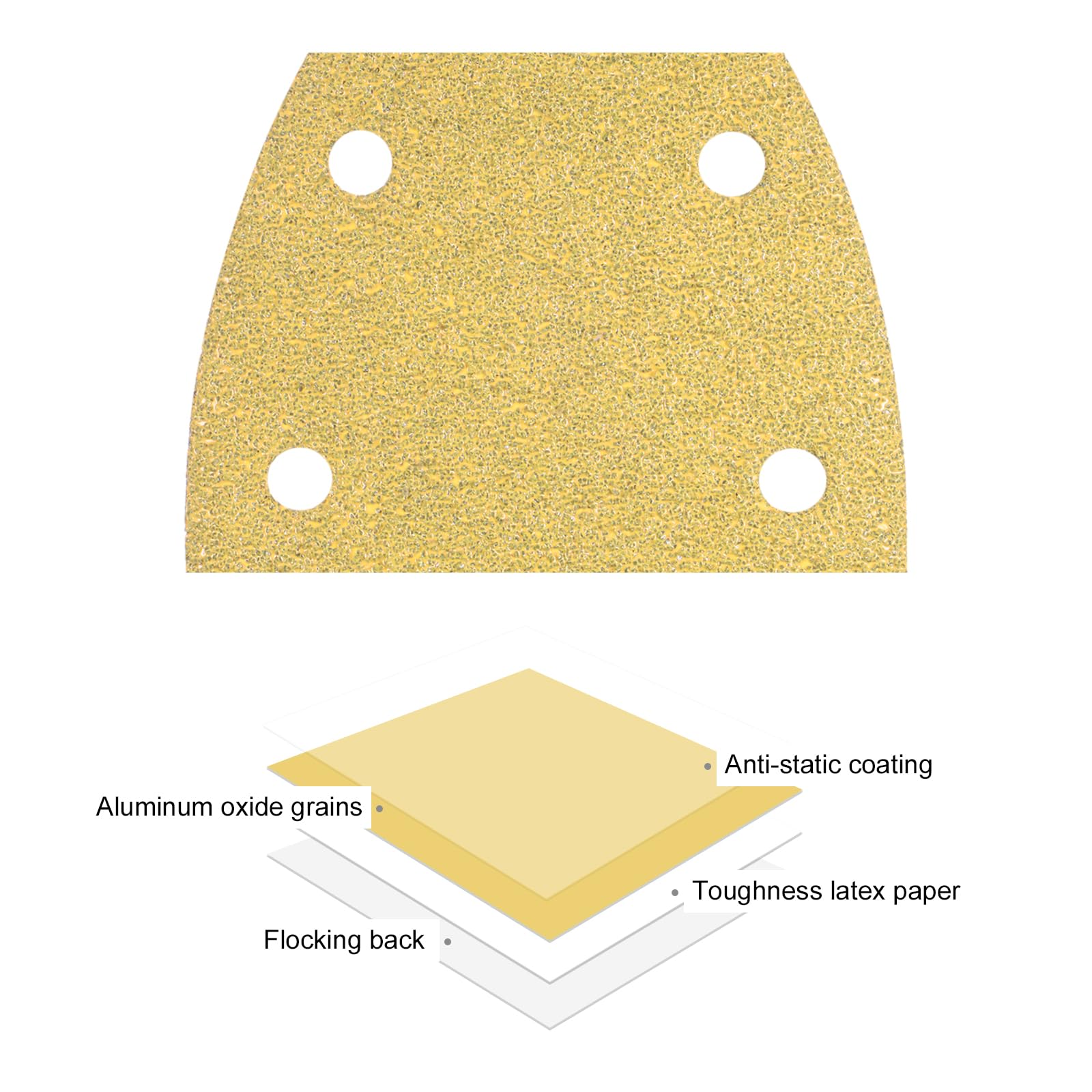 18 Fogli Carta Vetrata Per Levigatrice Mouse - Grana 240, 3.9x5.5cm, Ossido Alluminio, Sistema Gancio E Anello