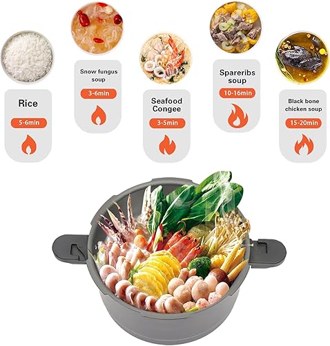 Miniatura 3 de Olla a presión y recipiente de 9.5 cuartos de galón, aluminio anodizado duro, para todas las estufas (inducción, gas, eléctrica), con sistema de 3