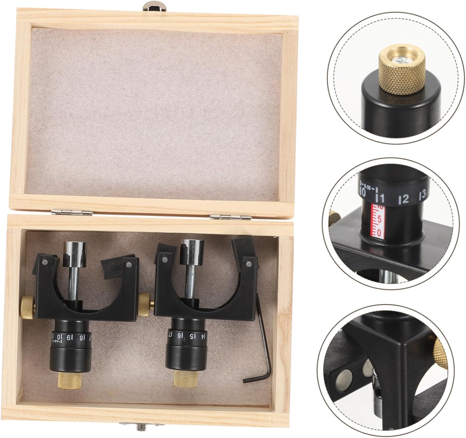 Gadpiparty 1 Planer Adjuster Vessel Adapter Drill Locator Wrench Dowel Jig Screwdriver Kit Hand Plane Pocket Hole Jig Porter Gauges Planer Jigs Checker Adjustable Copper