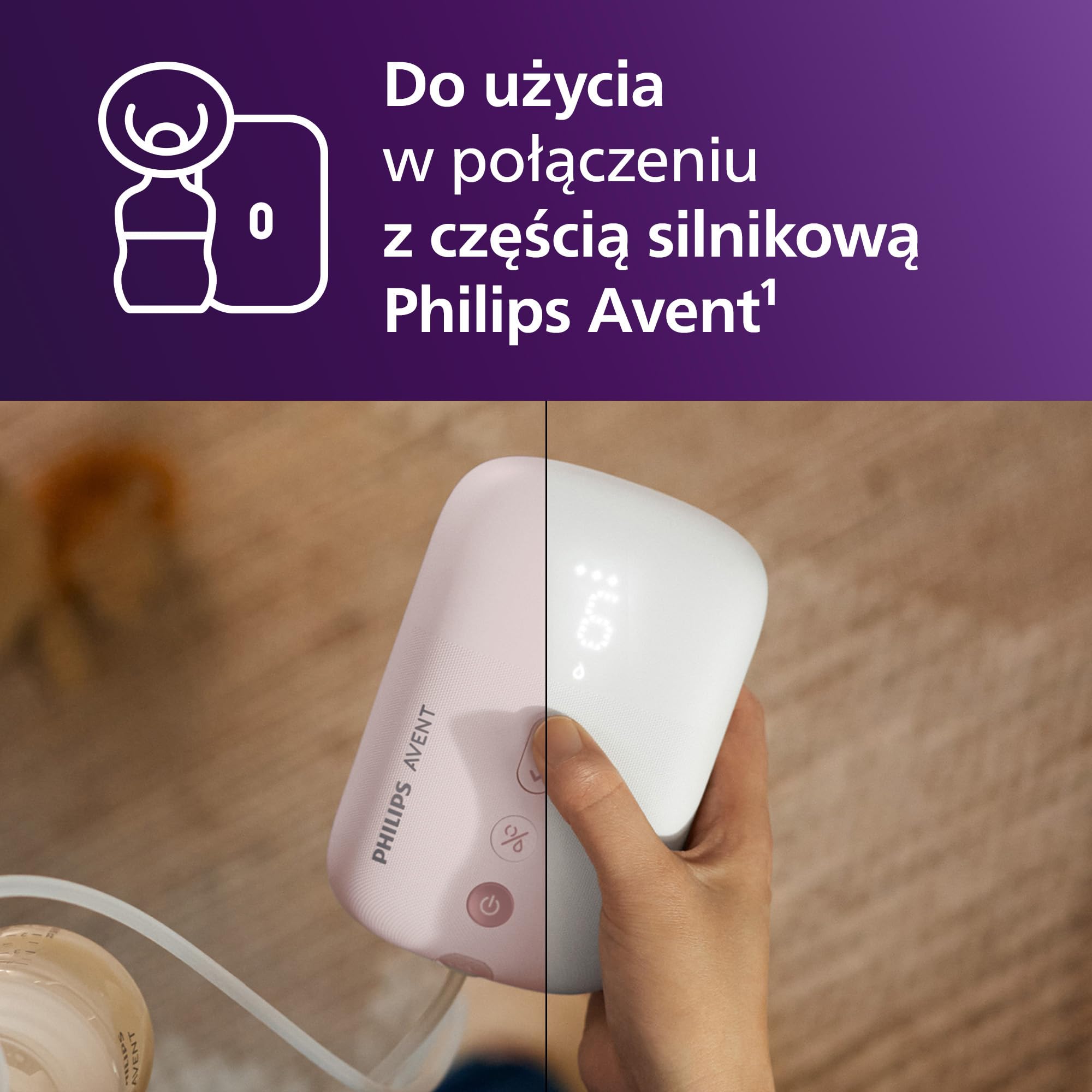 Philips Avent zestaw do pojedynczego laktatora, bez części silnikowej, łatwe czyszczenie i montaż, 1 butelka, 1 dysk uszczelniający i 1 pierścień mocujący do przechowywania pokarmu, model SCF337/01