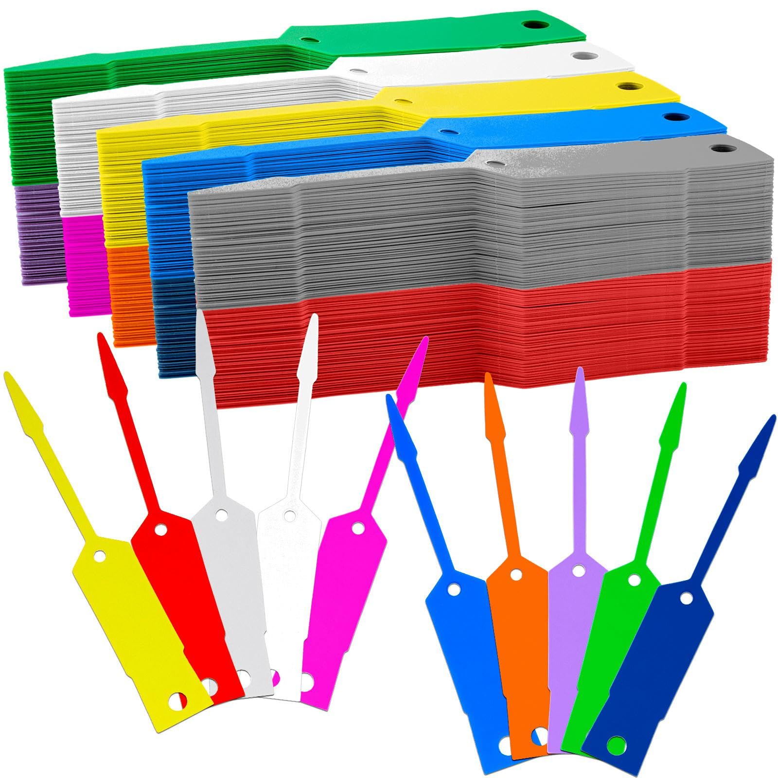 Lewtemi 1000 Pieces Self Lock Arrow ID Key Tags Car Parts Tags Key Ring Repair Labels for Office Automotive Shop Supplies (4 1/2'' X 3/4",Mixed Color)