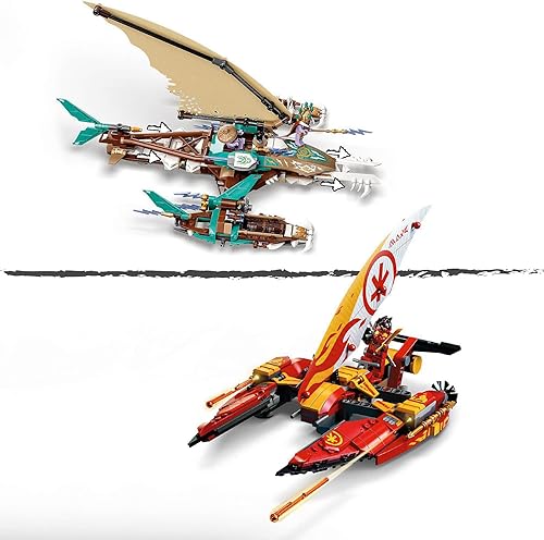 Miniatura 5 de LEGO 71748 NINJAGO Duell der Katamarane Bauset mit 4 Spielzeugbooten und Kai, Jay und Zane Minifiguren
