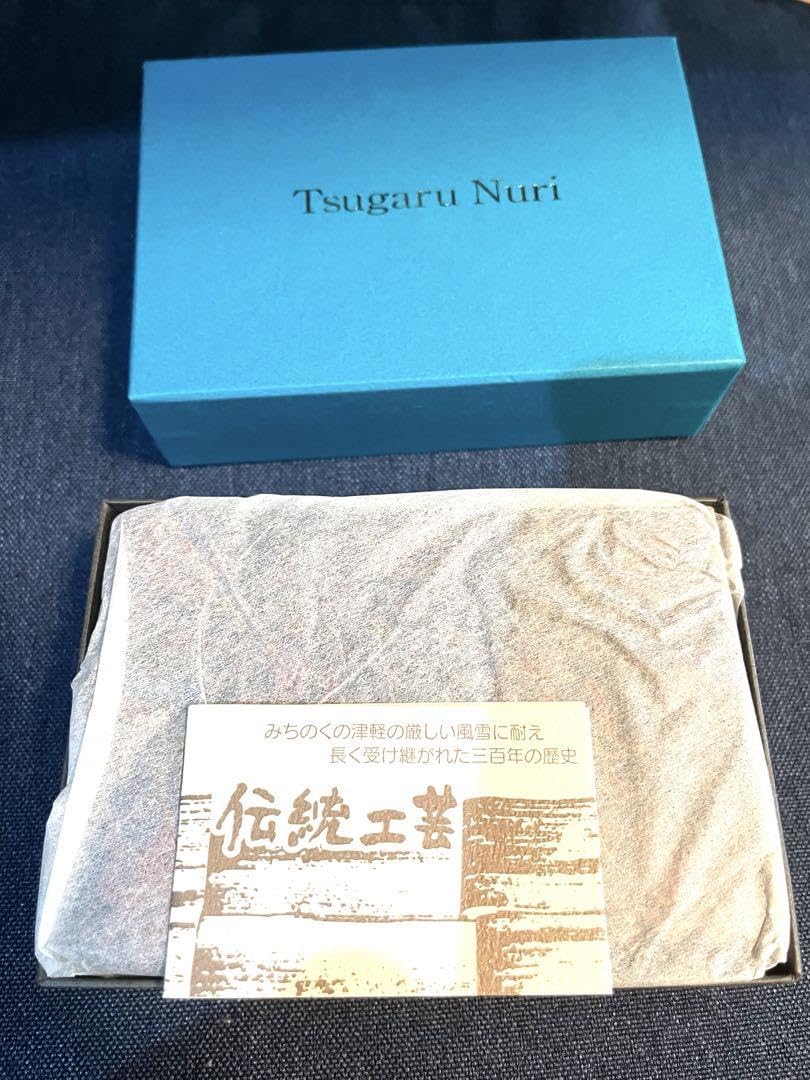 未使用 津軽塗 名刺入 名刺ケース カードケース 卓上 唐塗 漆器 漆塗