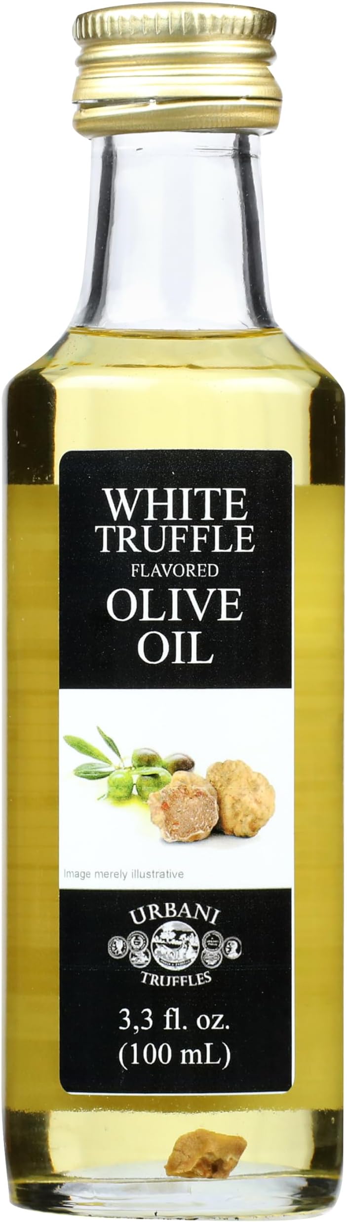 White Truffle Oil by Urbani Truffles | Olive Oil Infused With Real White Truffle | Truffle Flavor Perfect For Fish, Pasta, and Risotto | Italian Finest, Premium Quality, All Natural Aroma | 100ml