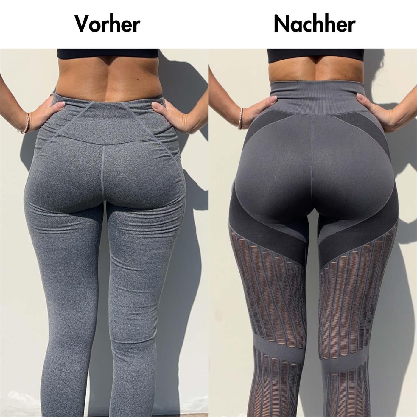 MEIION Leggings da donna a vita alta, pantaloni a compressione, per sport e palestra