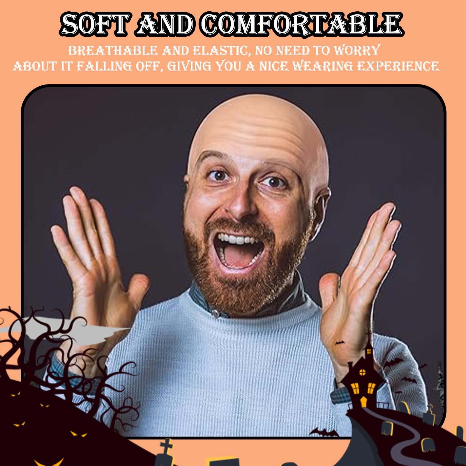 PUERFOCA 2 Pcs Latex Bald Cap, Bald Head Wig cap - Image 4