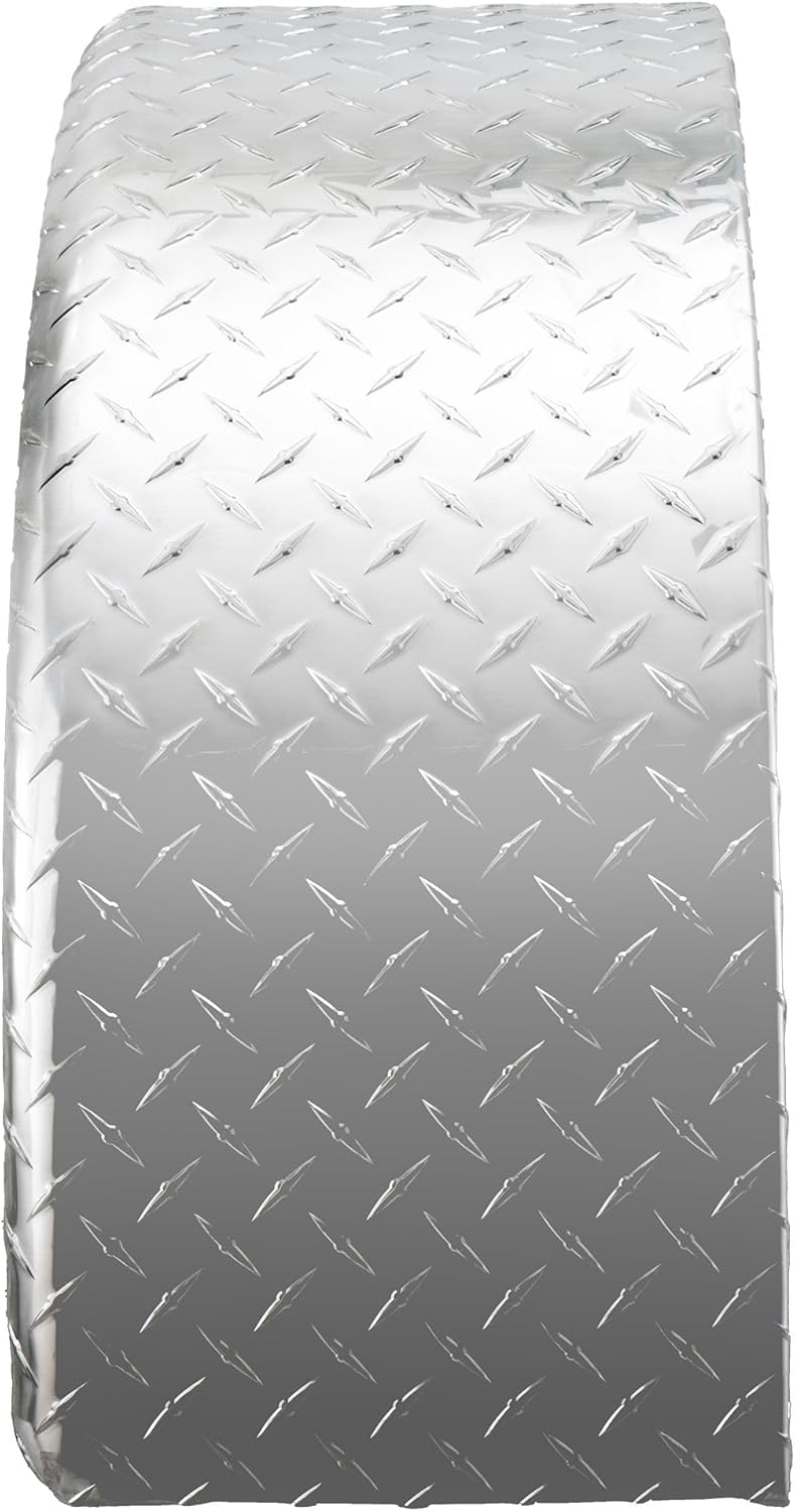 Tough Grade Aluminum Diamond Plate Round Top Fender - 10" X 34" X 17" | Car Hauler Trailer
