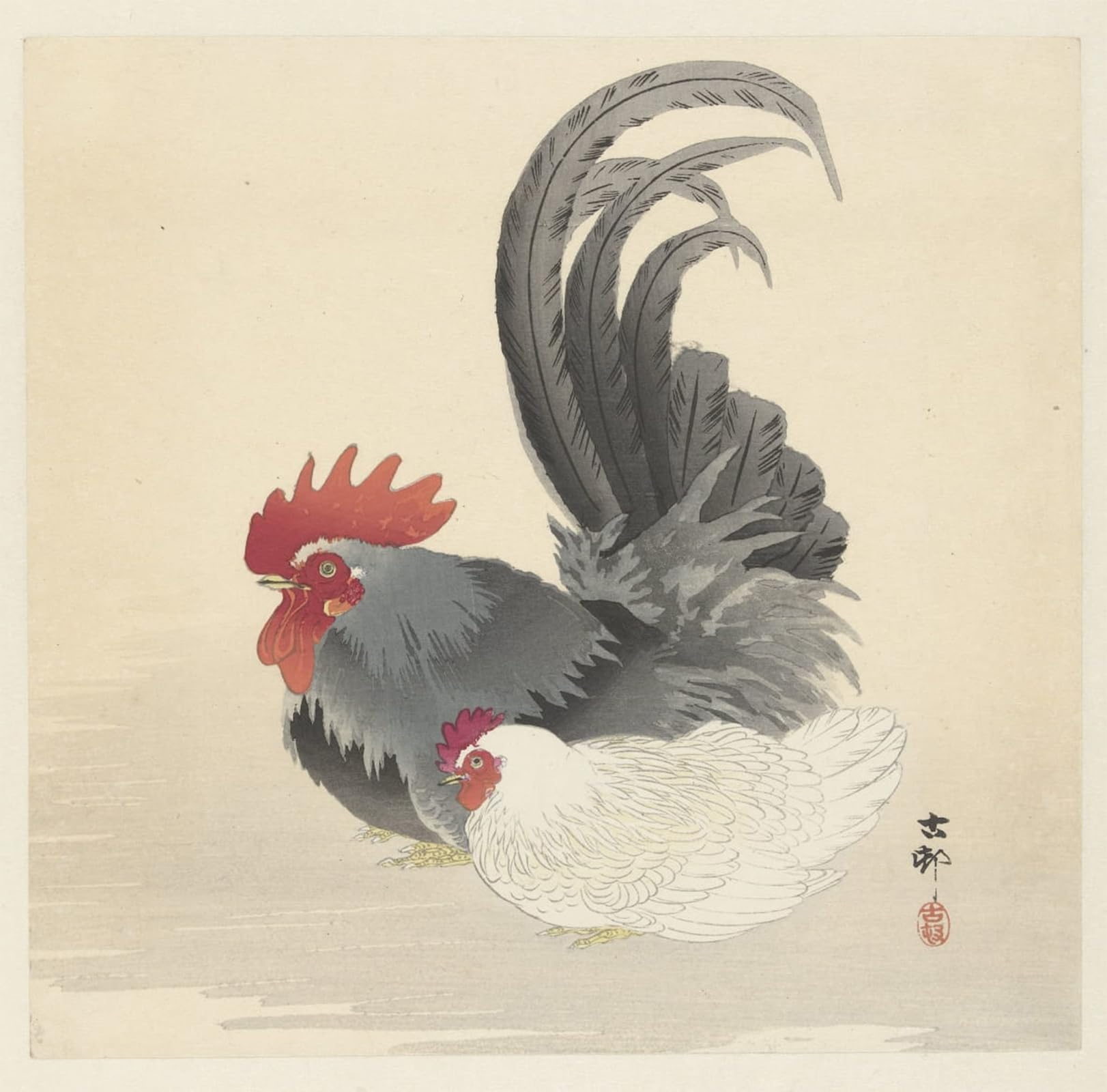Lienzo de Ohara Koson para decorar el dormitorio con arte japonés de 60x90cm 5
