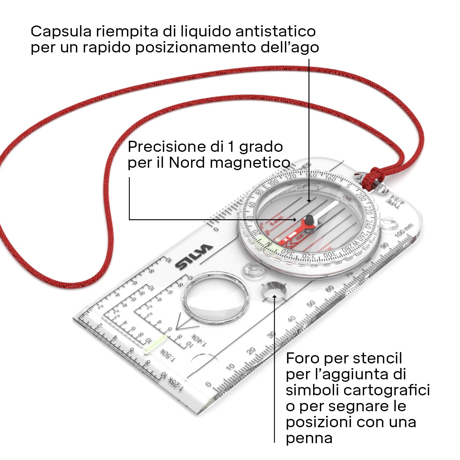 Bussola Silva Outdoor Trekking Expedition 4 Professionale Capsula Rotante Militare Escursionistica