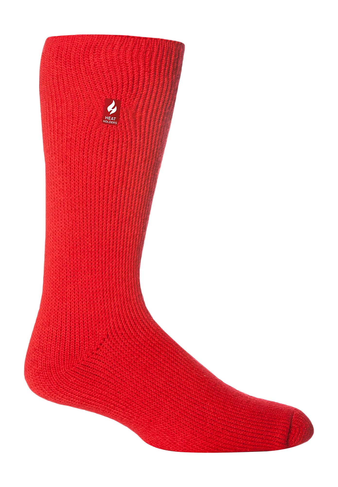 Heat Holders Men's Red - New Patterned Warm Winter Striped Twist Thermal Socks In 10 Colours, Size 6-11 Uk 39-45 Eur (Red)