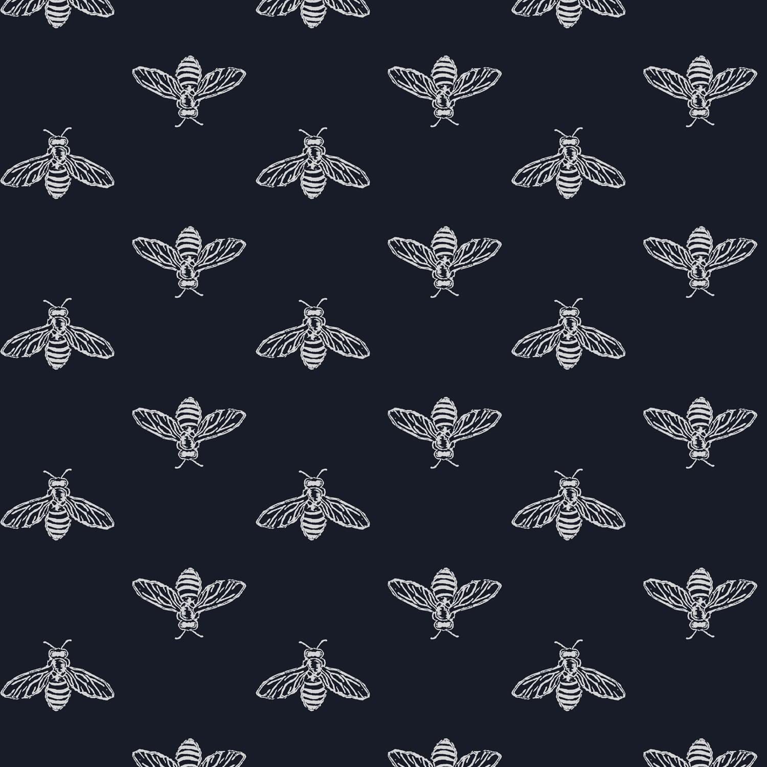 Papier peint Motif abeilles Bleu marine Joules par Graham & Brown