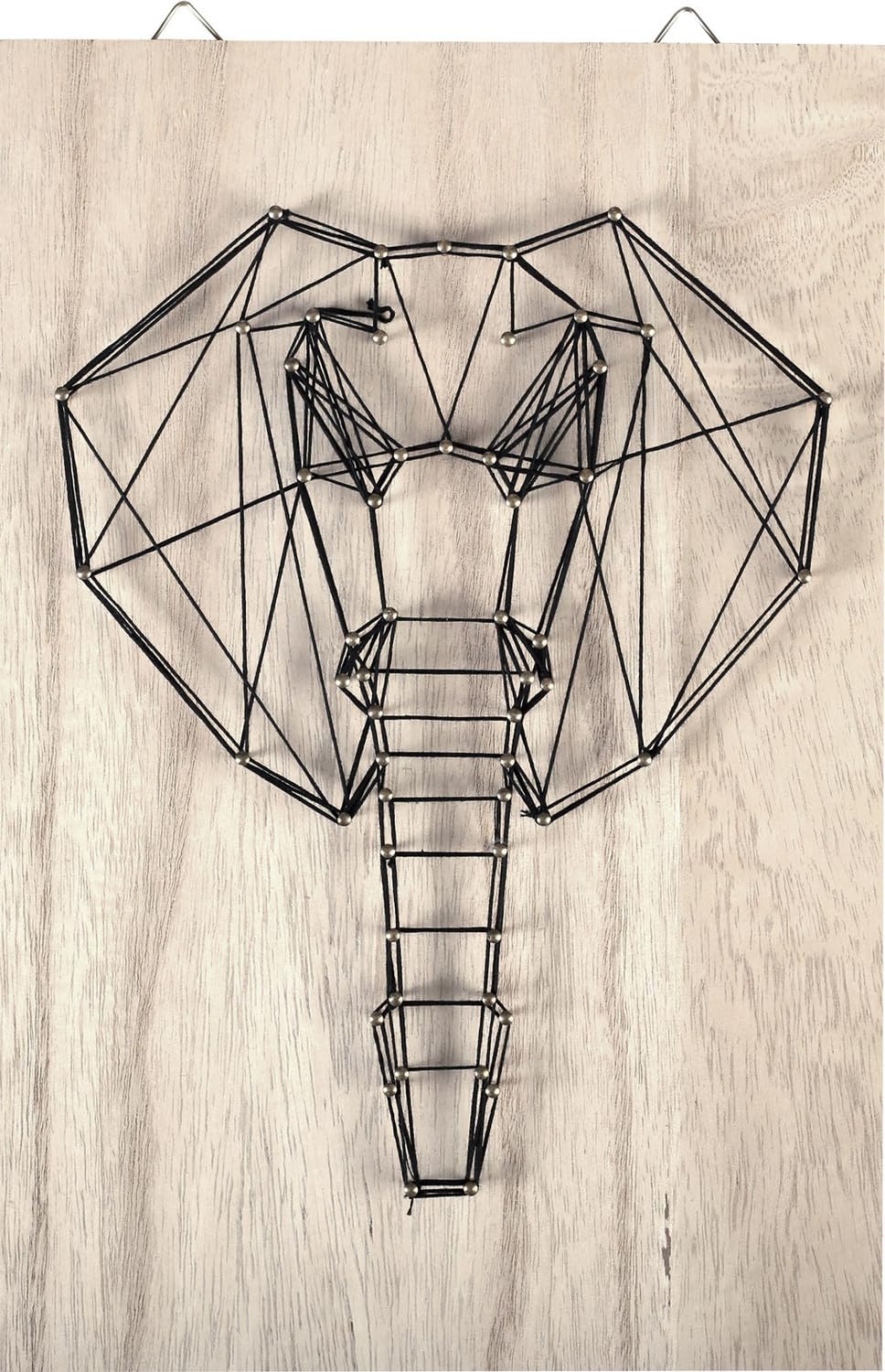 String Art Elefant Aus Holz – 20x30 Cm Bastelset Mit Garn Und Nägeln, Kreative Wanddekoration Zum Selbermachen