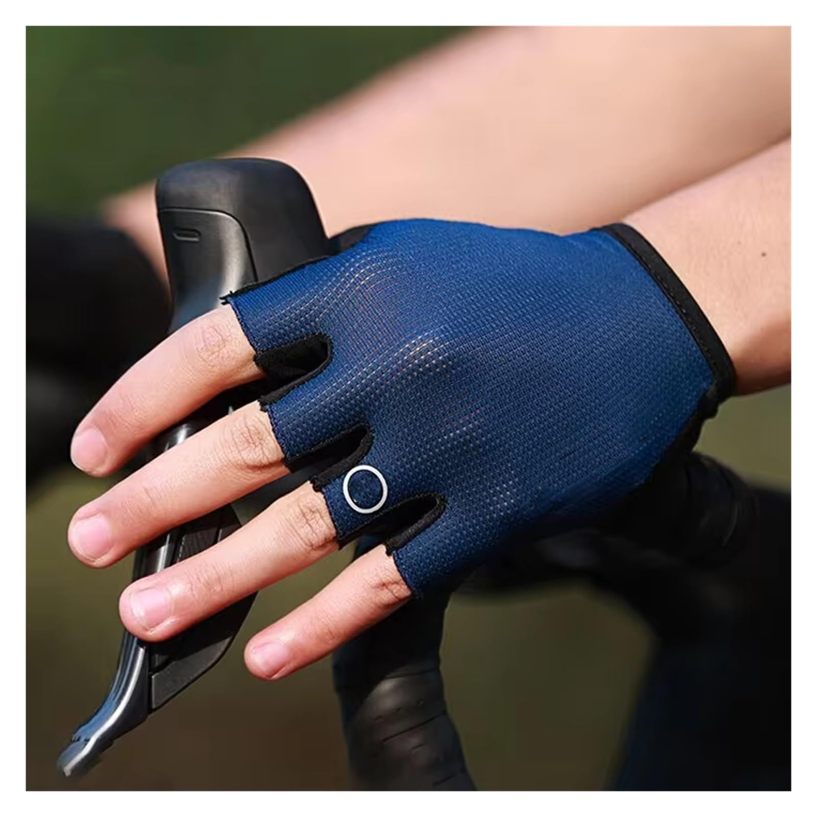 Guanti da ciclismo a mezze dita, per mountain bike, ammortizzanti, per equitazione estiva