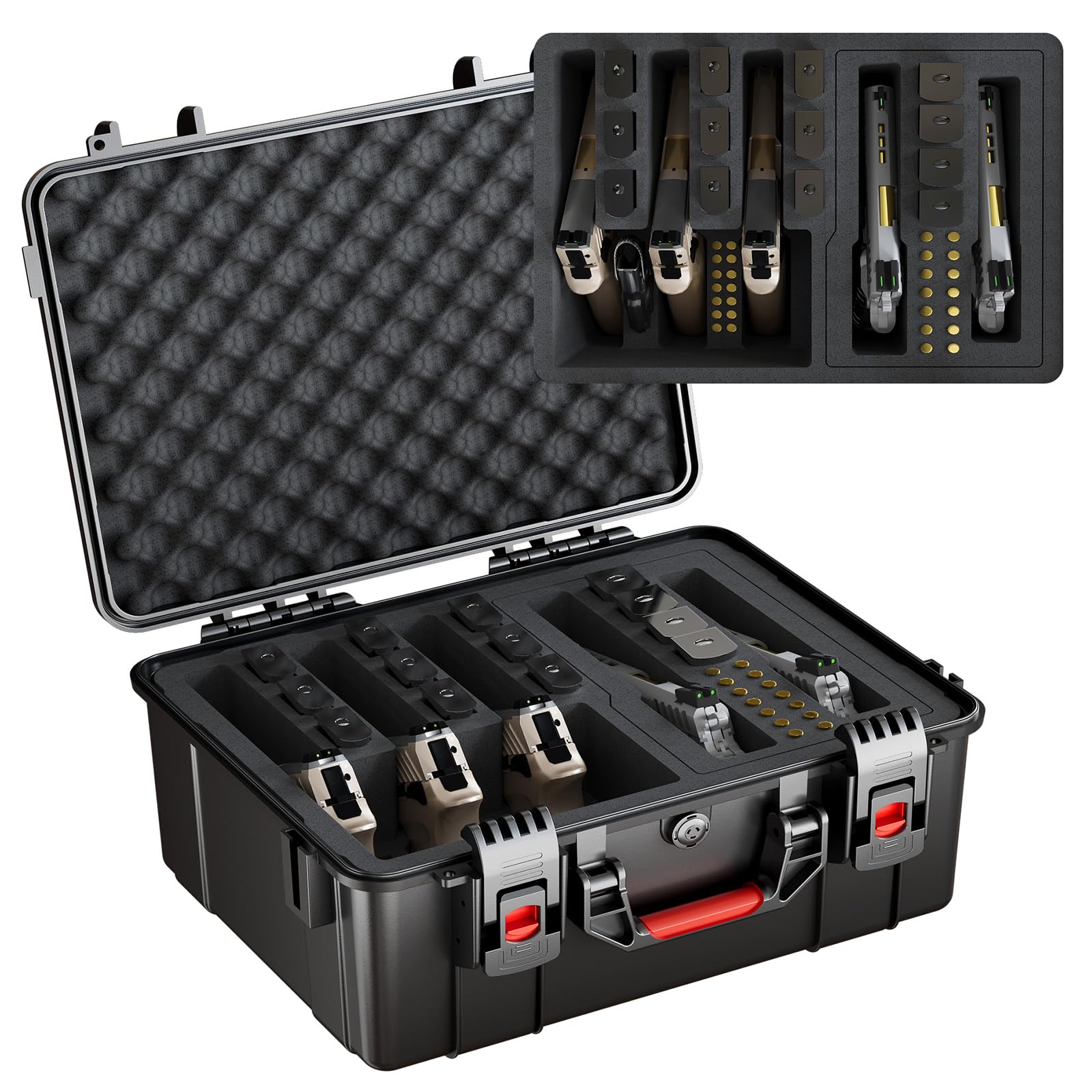 T TICCI 5-Pistol Hard Case