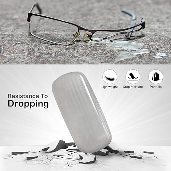 Hifot Metal Eyeglass Case Hard Shell, Aluminum Spectacles Box Sunglasses Case for Men Women, Reading Glasses Holder