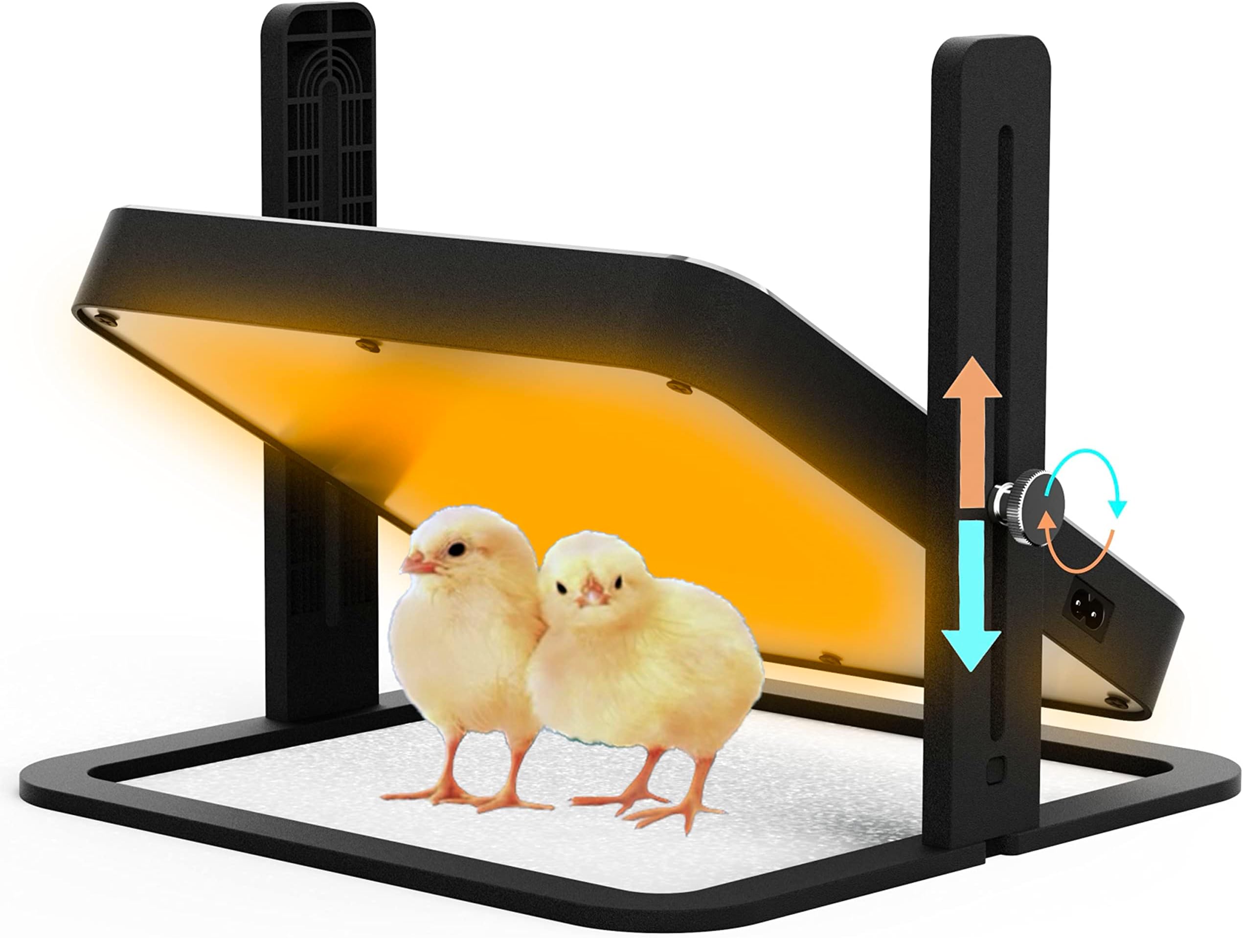 ERGONOW Chicken Brooder Heater with Ajustable Height and Angle, 10"X10" Chick Heating Plate, 18W Chick Brooder Heater, Chicken Coop Heater, Brooder Heater Plate for Chicks, Ducklings and Reptiles
