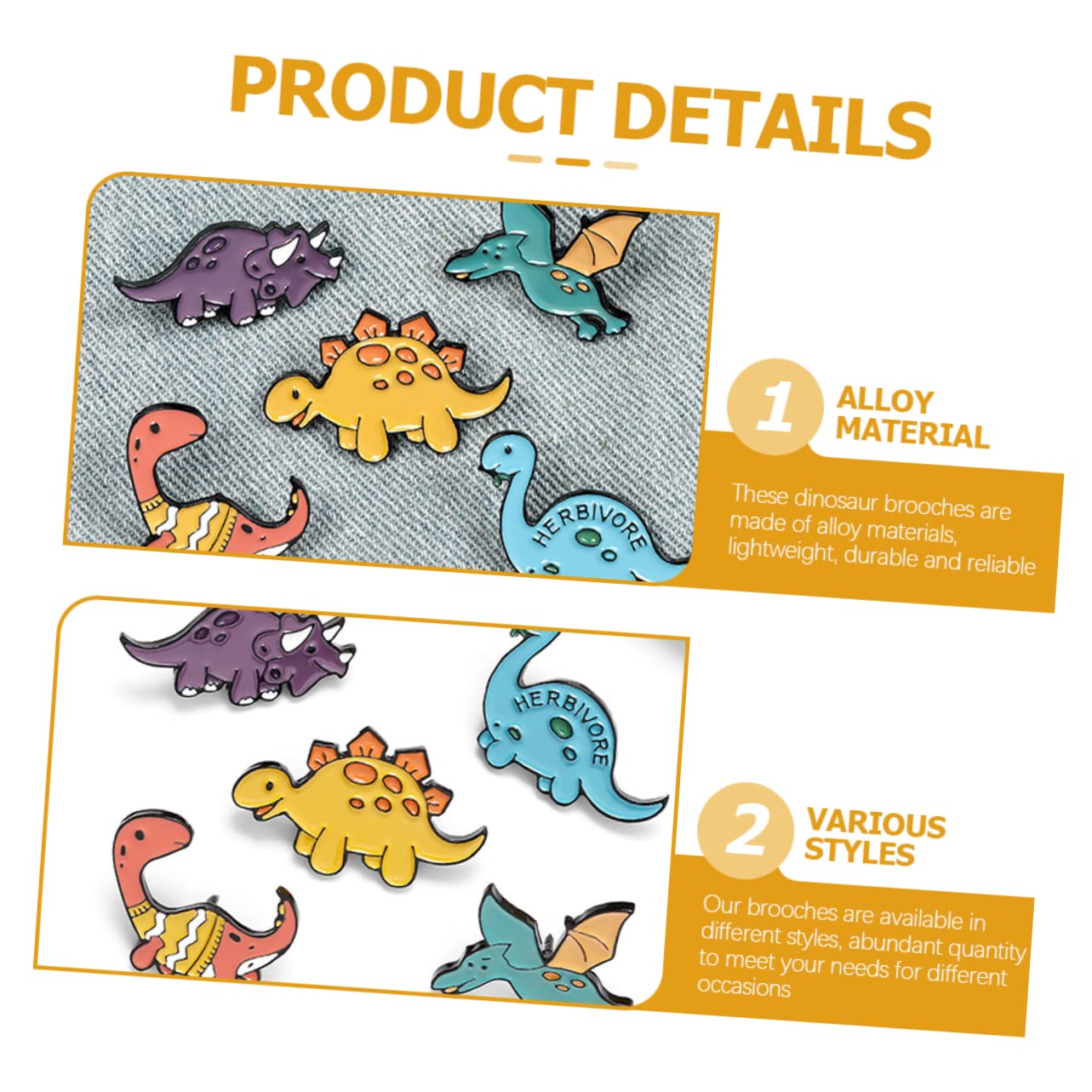 Dinosaurier Broschen Set Teiliges Emaille Pin Set Für Kleidung Und Kostüme Für Und Mit Sicherem Verschluss Und Vielfältigen Designs