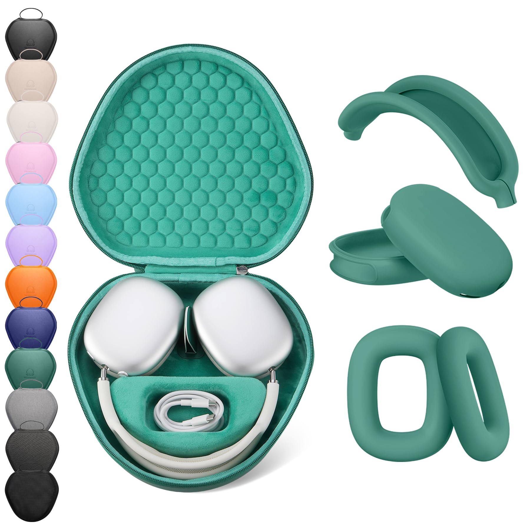 for Airpods Max Case Cover,Smart Case with Sleep Mode Made by Air pods,Compatible with Apple Air Pods Max,Protective Carry Travel Cover AirPods Pro