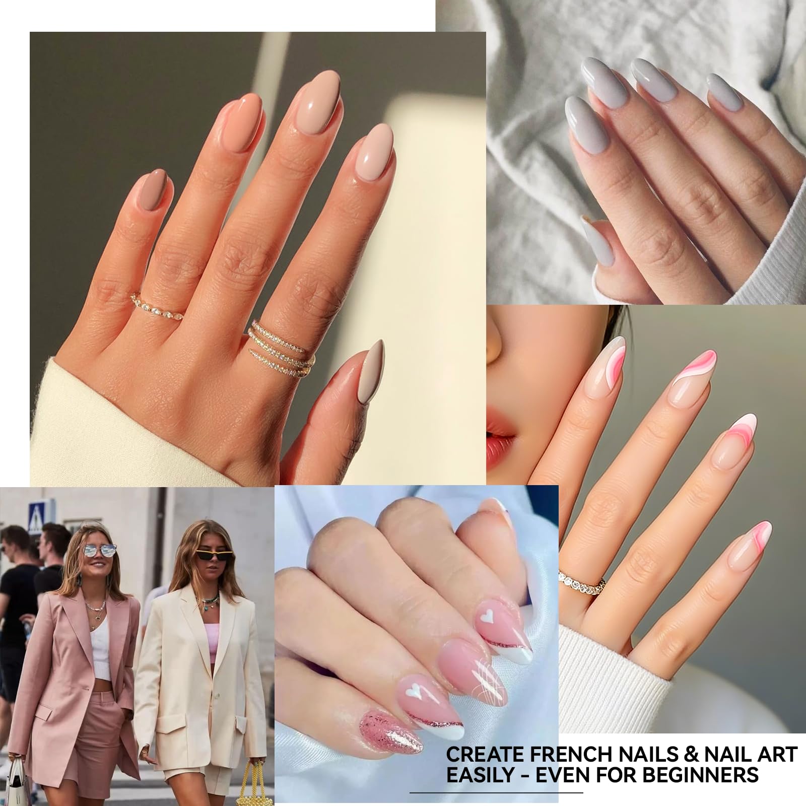 Nail X Extension zestaw tipsów i kleju do paznokci - Gelike Soft Gel Full Cover Nail Tips 240 szt.