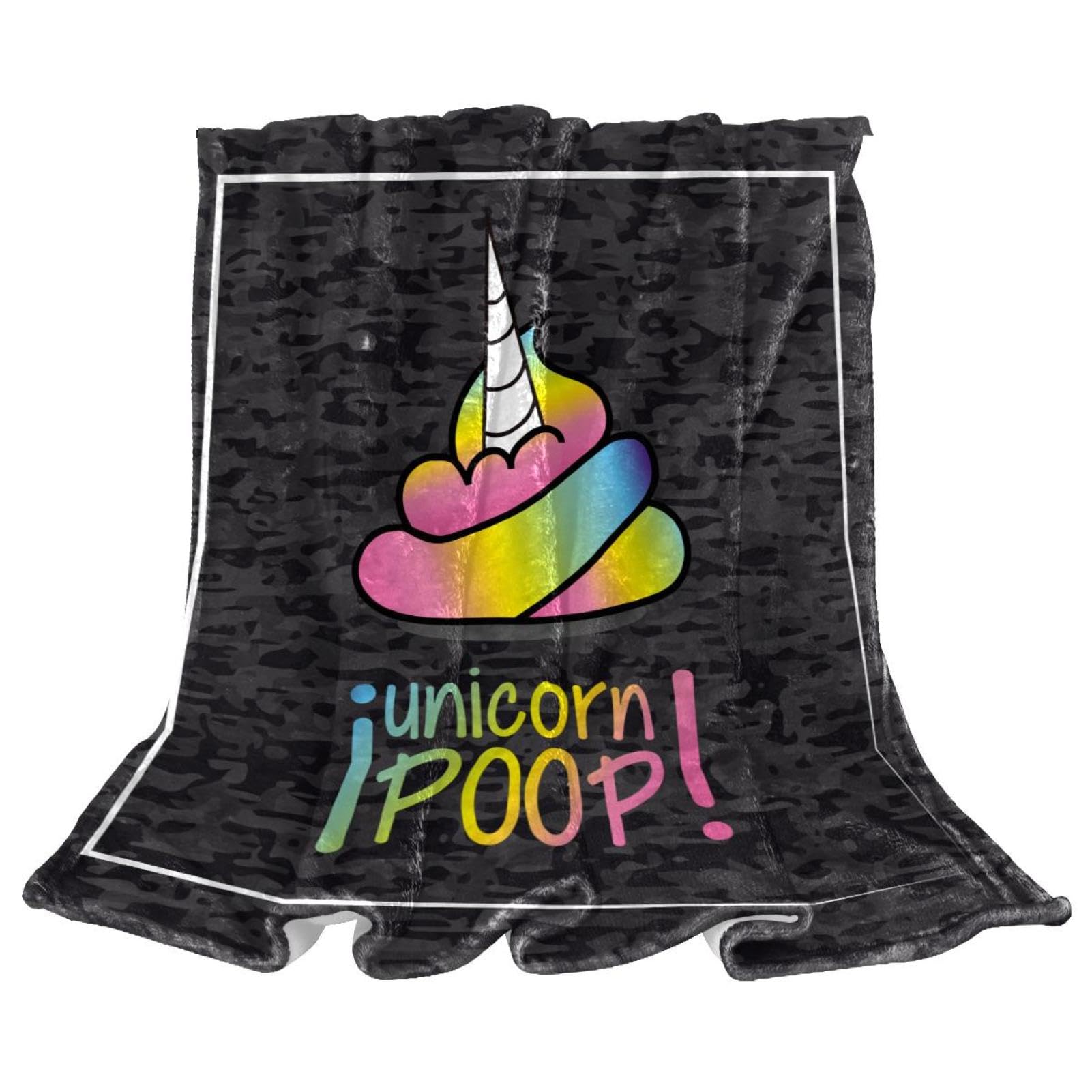 Couverture Polaire La Licorne 150x100cm pour Canapé et Lit
