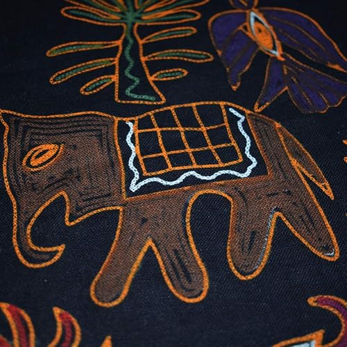 Miniatura 5 de ABREEZE Cenefas retro de lino y algodón para cocina, estilo exótico, cortinas de media ventana, 55 pulgadas de ancho por 35 pulgadas de largo,