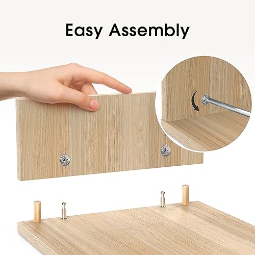 Miniatura 5 de FITUEYES - Soporte doble para monitor  Elevador de monitor de computadora de 3 estantes, soporte de escritorio de madera con longitud y ángulo