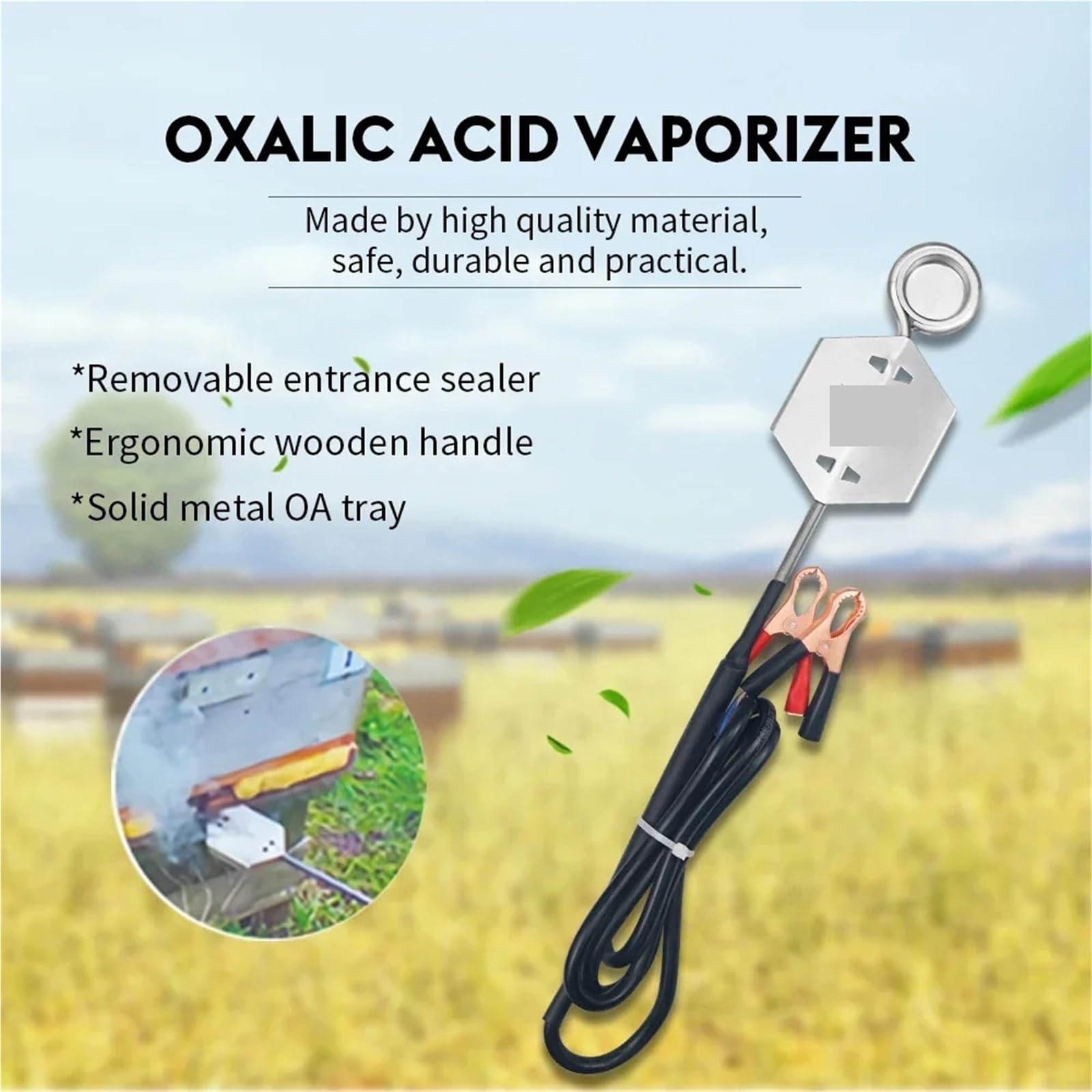 Witbee Oxalsäure-Verdampfer – 12 V, 180 W, Zur Varroa-Milbenbehandlung Im Bienenstock – Kompaktes Zerstäubungswerkzeug Für Imker, Effizient Und Sicher