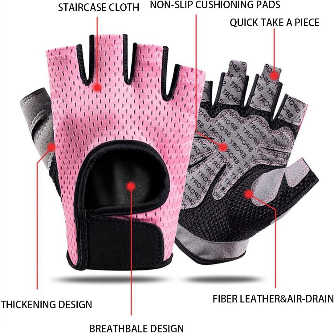 Antetek,Fingerless Gloves for Men & Women,Breathable Workout Gloves,Sport Gloves Fingerless Gym Exercise Gloves,Lightweight Gym,Cycling,Exercise Weight Lifting,Black,Pink,Blue : Sports & Outdoors