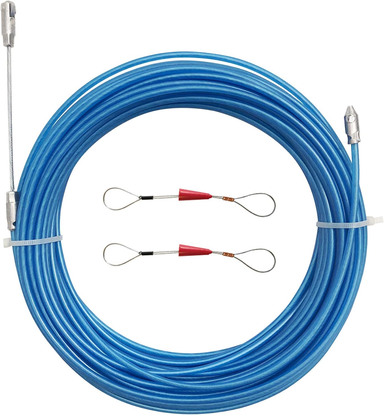 Wire Puller For Electrician, Professional Wiring Spring Tool, 10 Meter Blue Wire Pulling Device For Electrical Installations, Industrial Wire Threader Set With Tightening Tools-image-40