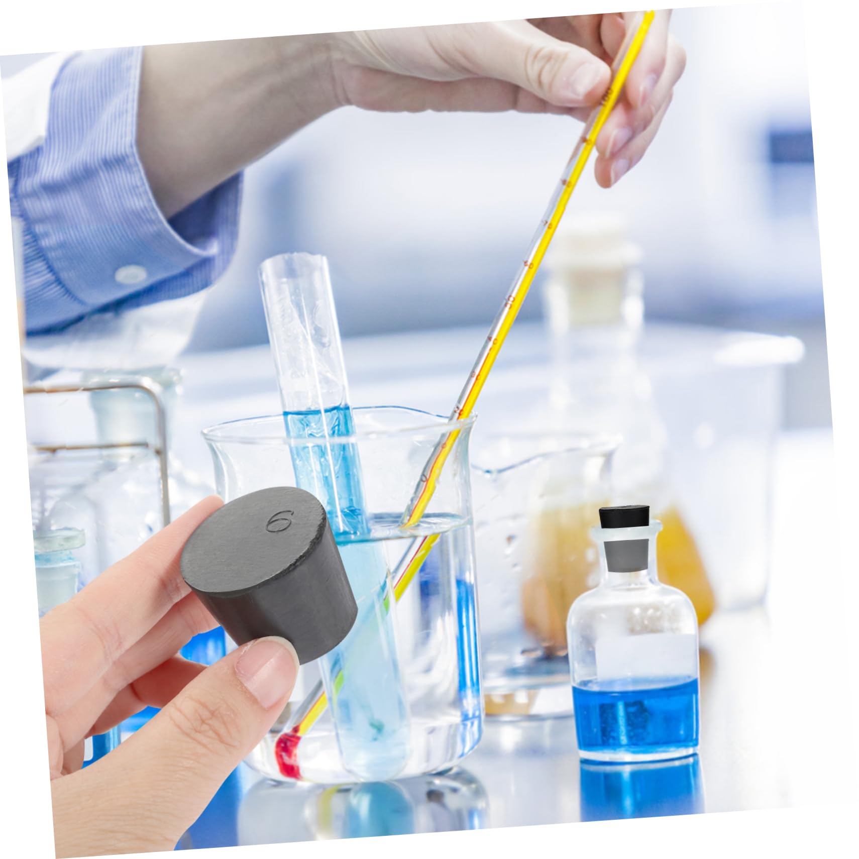 ULTECHNOVO 81 Pièces Bouchon En Caoutchouc Solide Bouchon En Caoutchouc En En En De Laboratoire En De