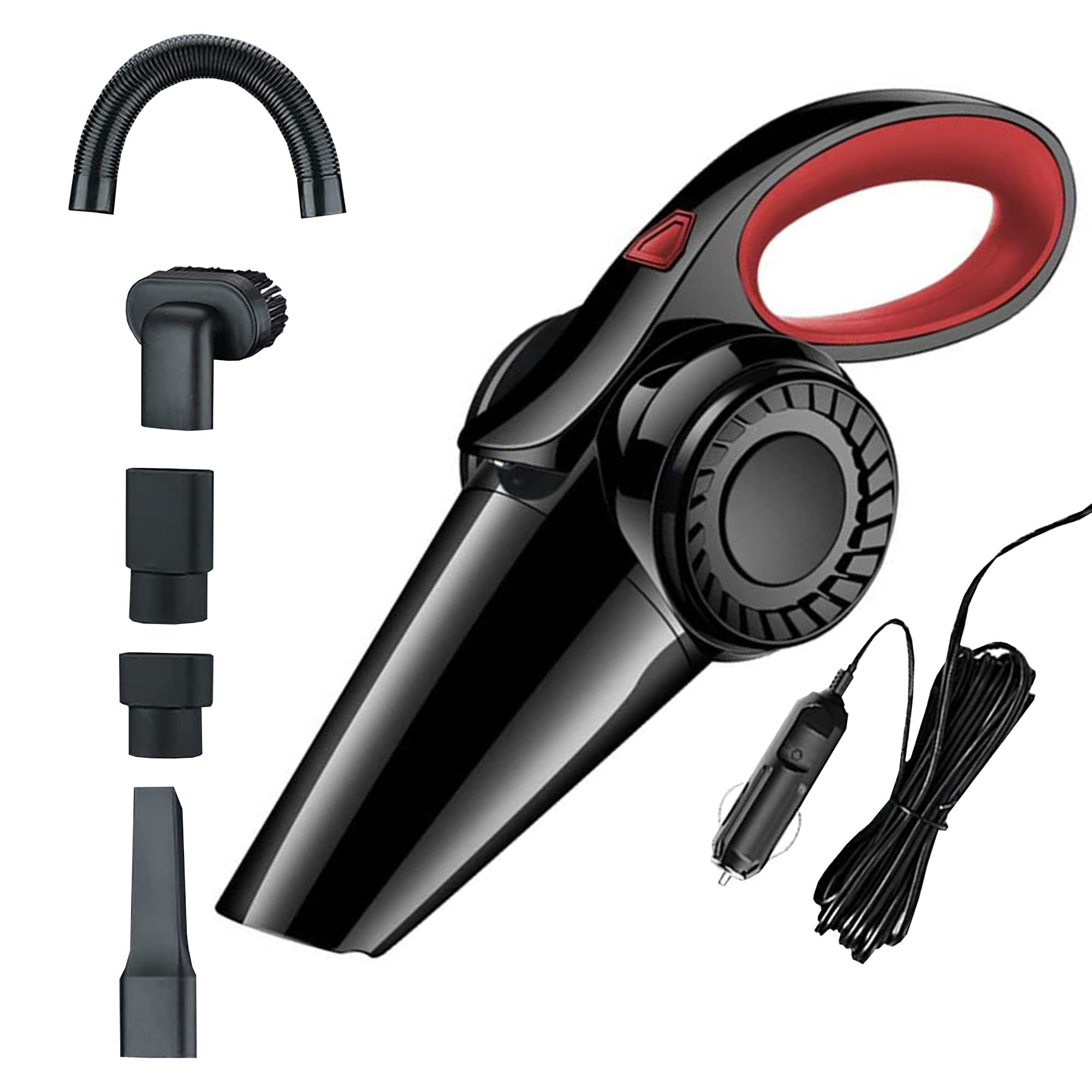 PYXBE Car Vacuum Powerful Portable & High Power Car Handheld Vacuum Cleaner for Car and Home Wet and Dry Car Vacuum Cleaner Coverage DC- Joker car vecuum (2001_AYSIS Black@RED)