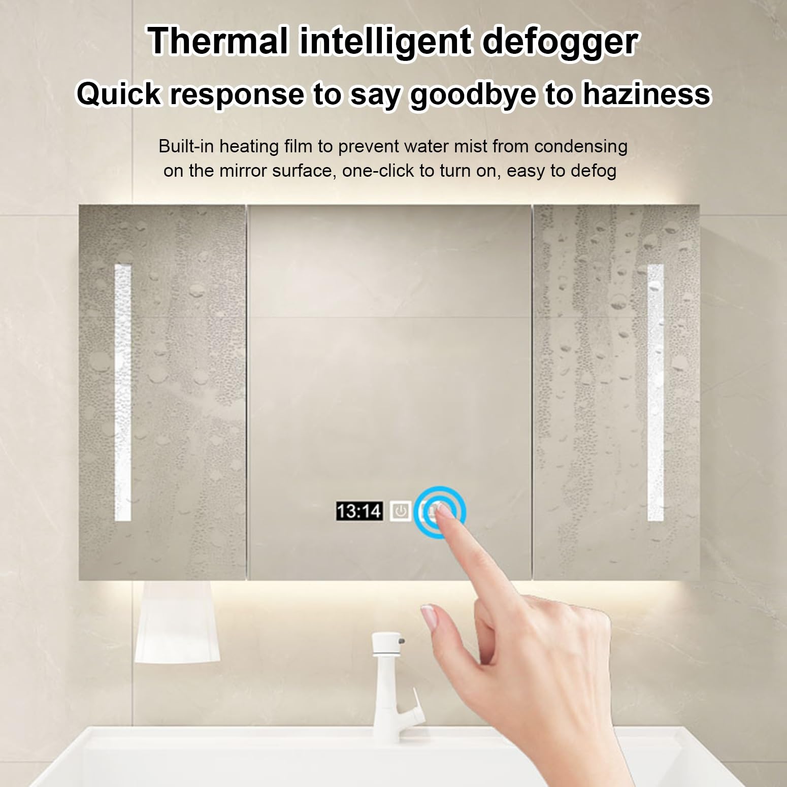 Mobiletto per medicinali con Luce LED per Il Bagno, Contenitore sopra Il WC, Bianco Crema, Design Moderno, Perfetto per Lavanderia e Cucina.