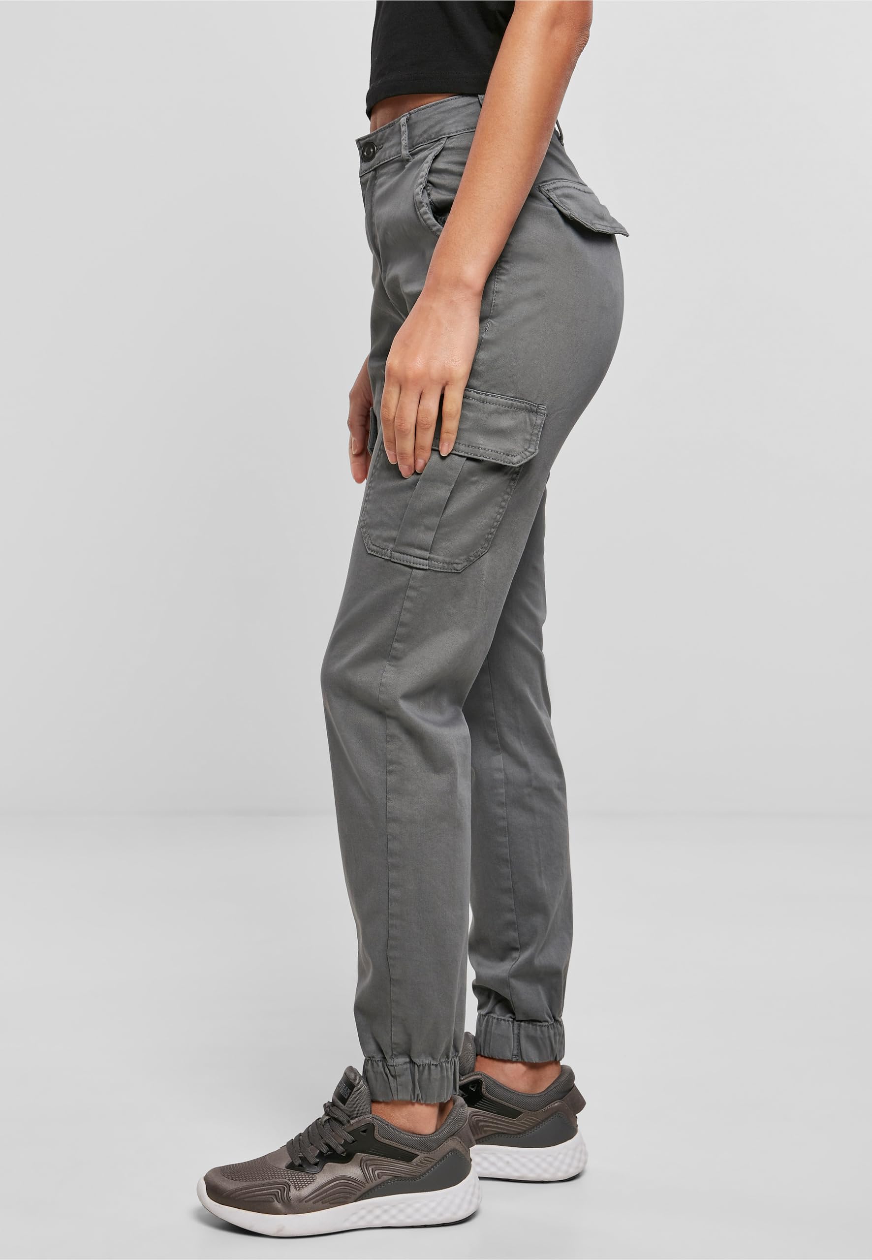 Urban Classics Damen Ladies High Waist Cargo Pants