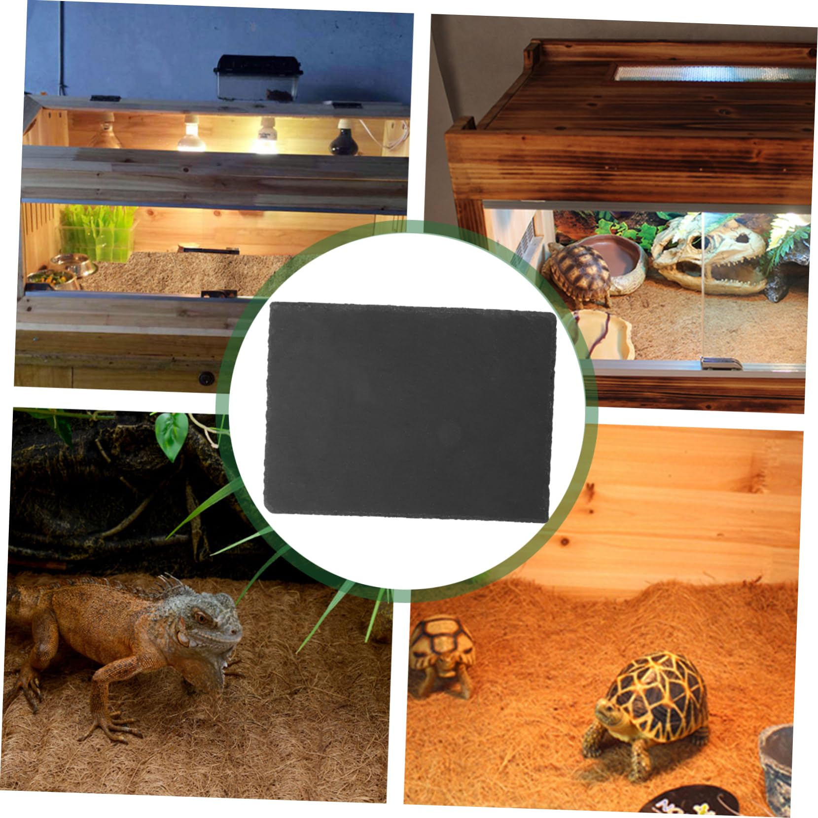 TOYANDONA Natürliche Schiefer als Dekoration Sonnenplattform mit Robustem Material für Reptilien und Schildkröten für Aquarium und Terrarium