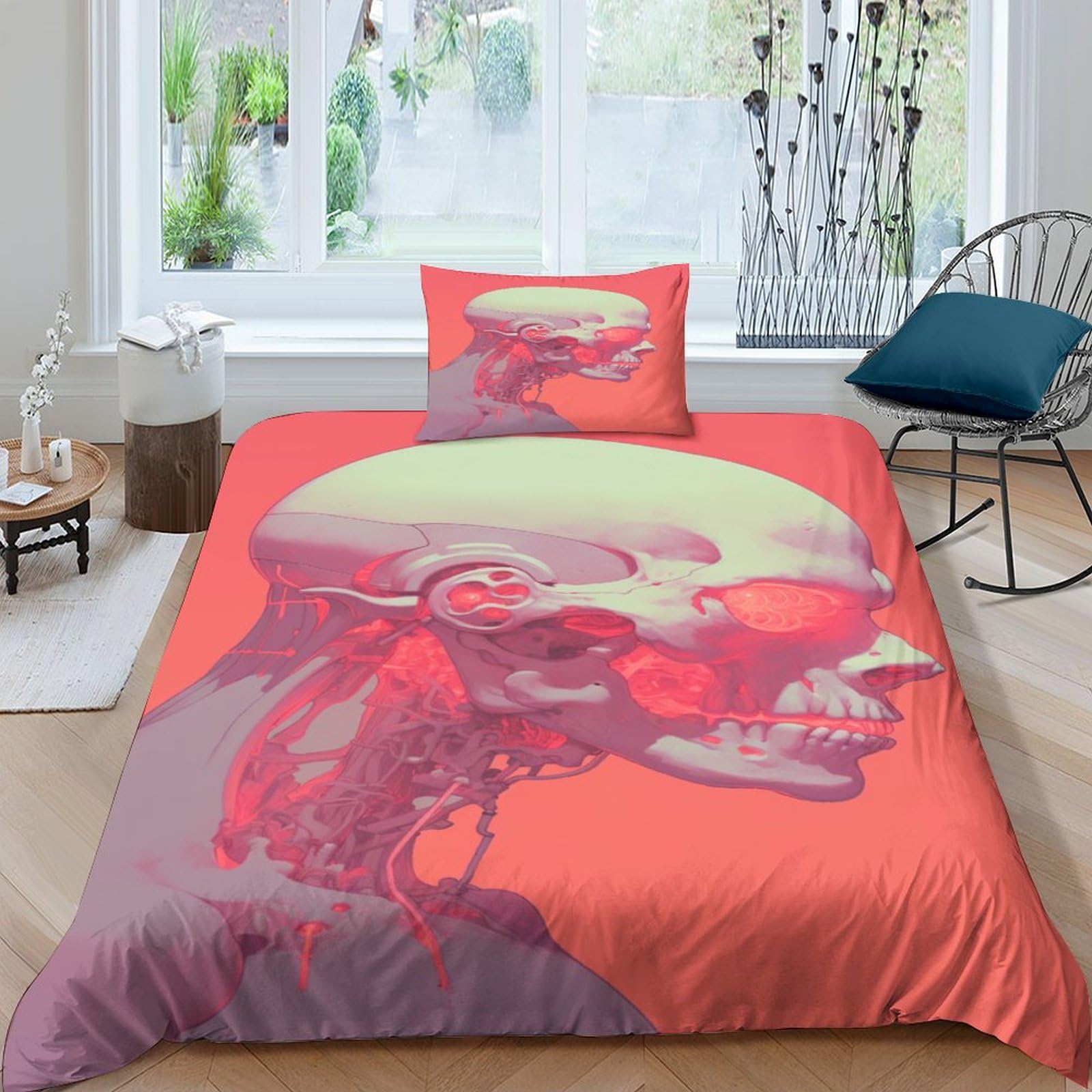 Housse de couette 3D imprimée pour lit enfant ou ado parure lit originale IOFEER 135x200cm